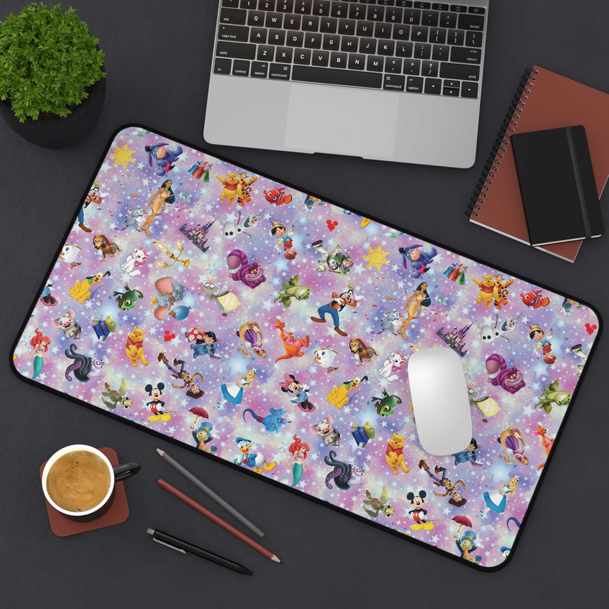 Magical Castle Desk Mat, Cute Desk Mat, Office Mouse Pad, These are my favorite things Desk Mat, Magic Kingdom Desk Mat, Here For The Snacks