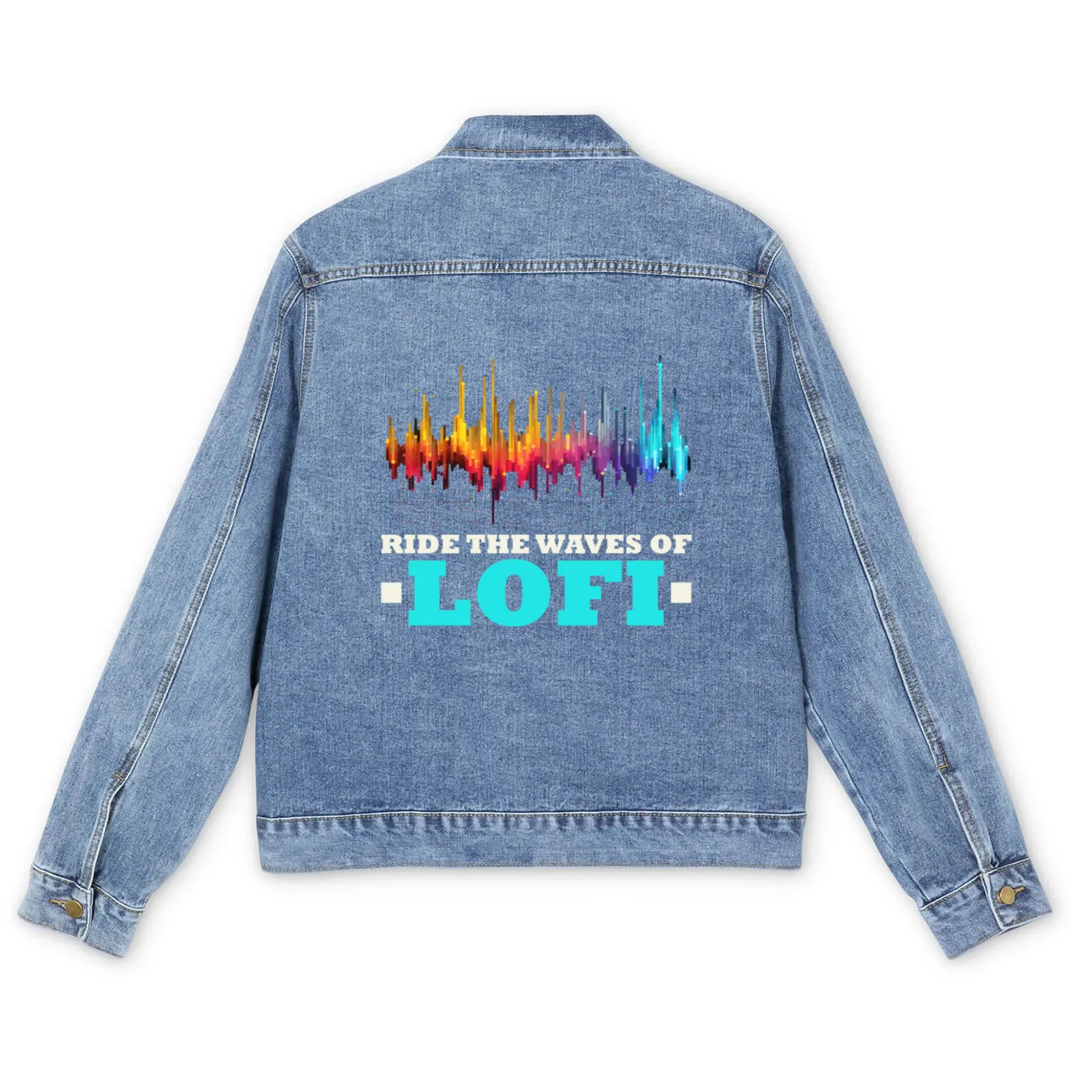 Lofi Music Lover Low Fidelity Japanese Aesthetic Men's Denim Jackets