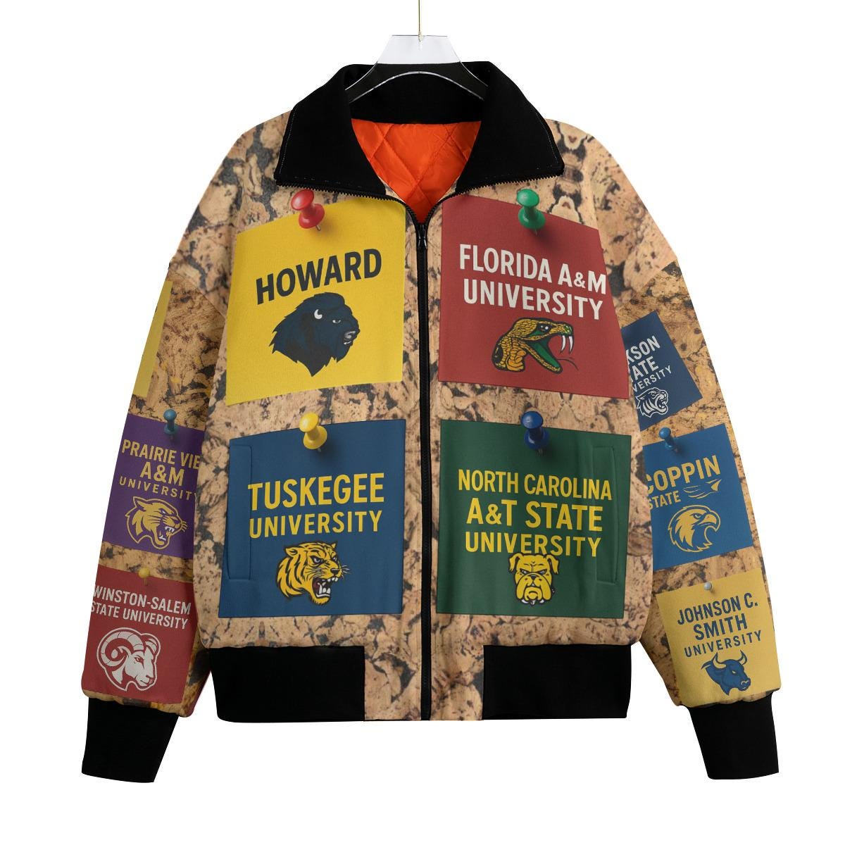 All-Over Print Unisex Knitted Fleece Lapel HBCU Pride Outwear Jacket