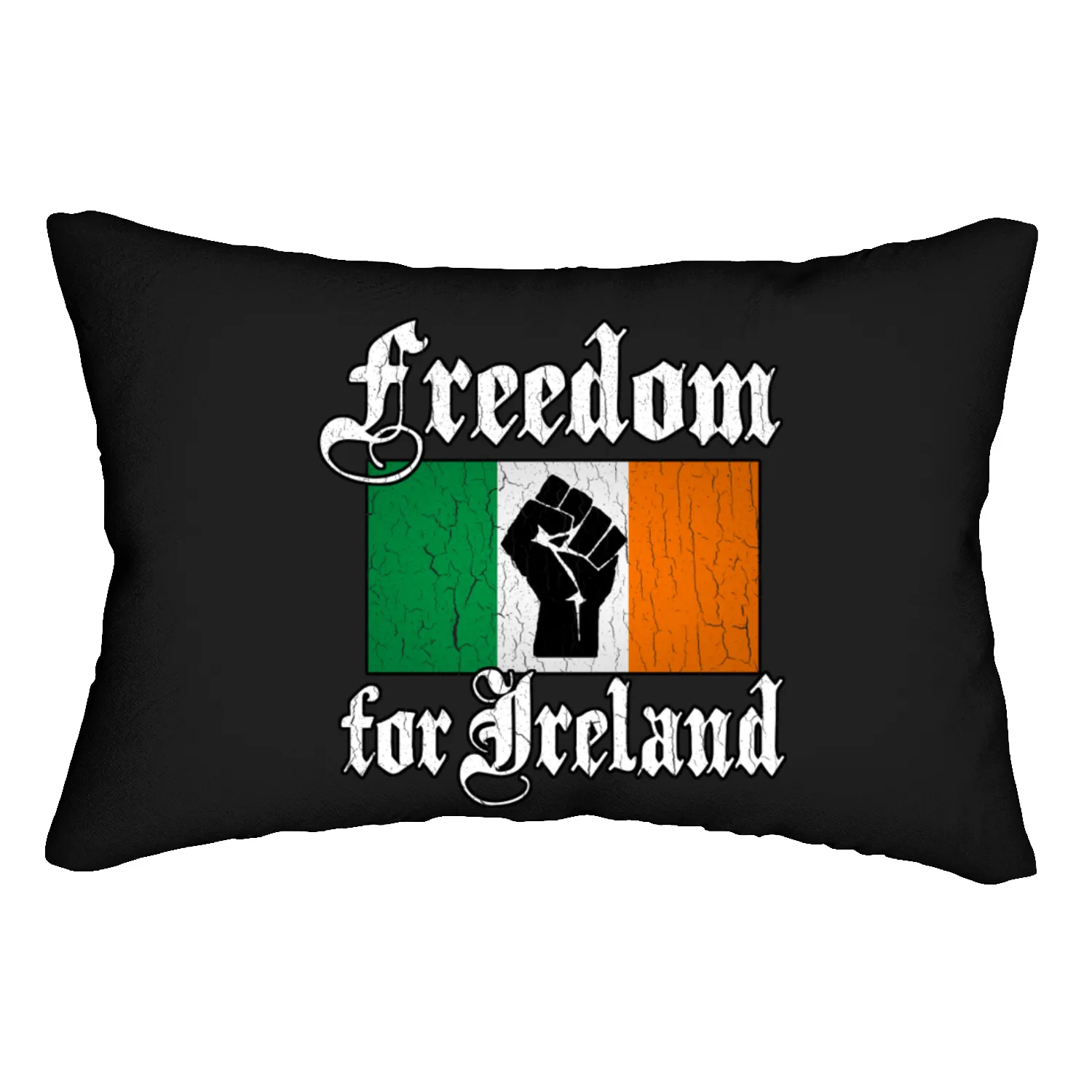 Vintage Irish Flag (distressed design) Lumbar Pillows