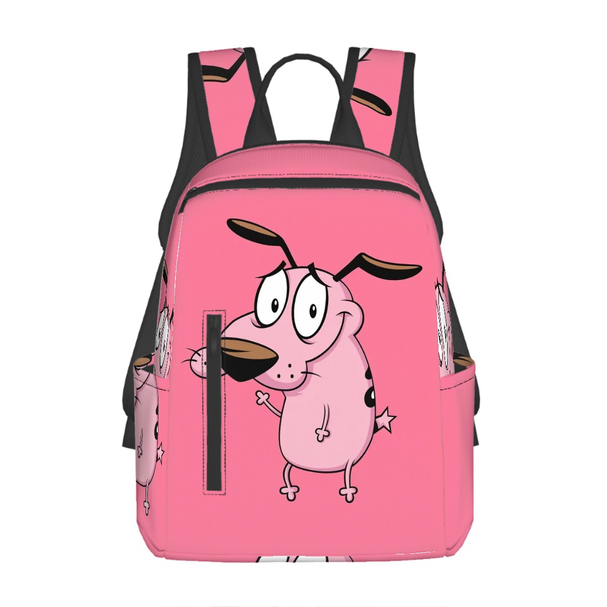 Cowardly Dog Courage Cartoon Backpack Daypack Boys Girls BookBag School Bag Shoulder Bags for Men Women