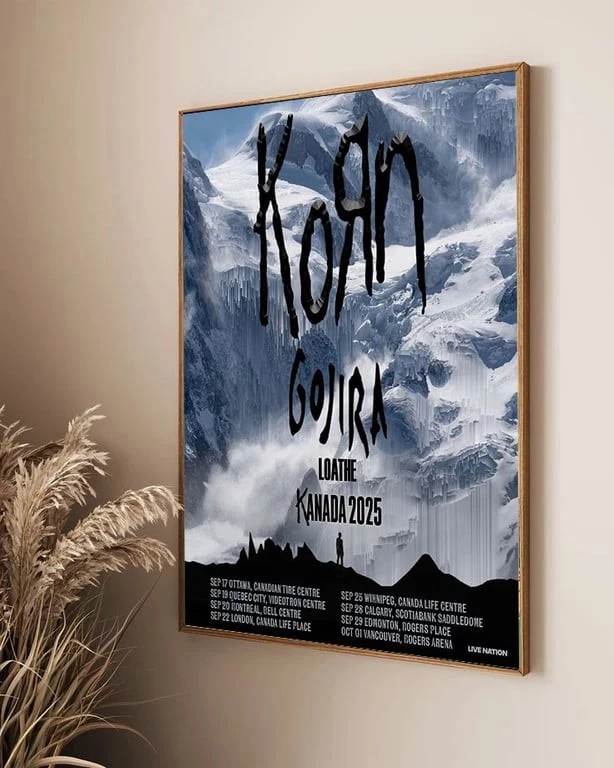 Korn Band Kanada Tour 2025 Canada Start On September 17 In Ottawa ON Poster