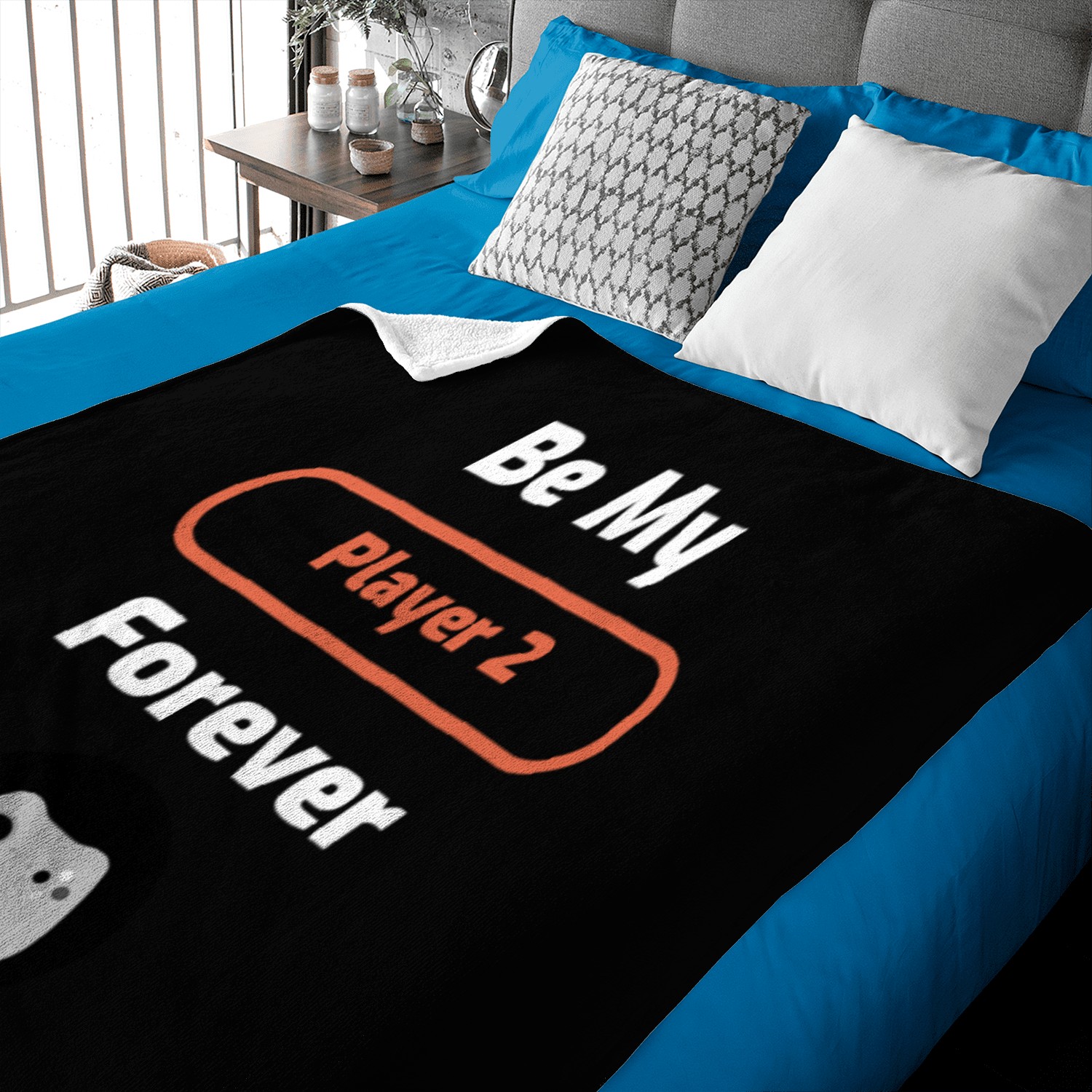 Be My Player 2 Forever Gamer Valentines Gift Baby Blankets