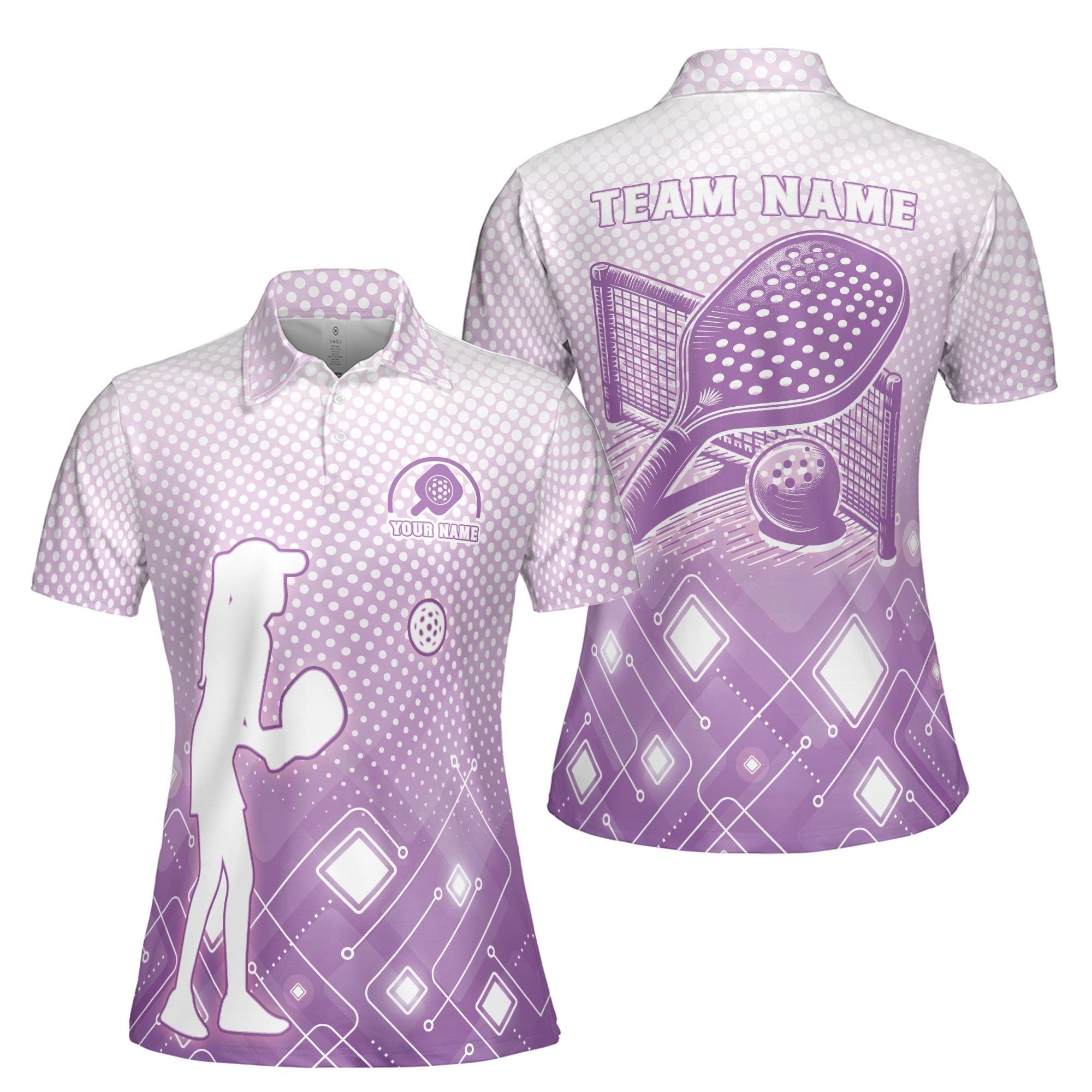 Personalized Pickleball Is My Passion Purple Women's Polo Shirt