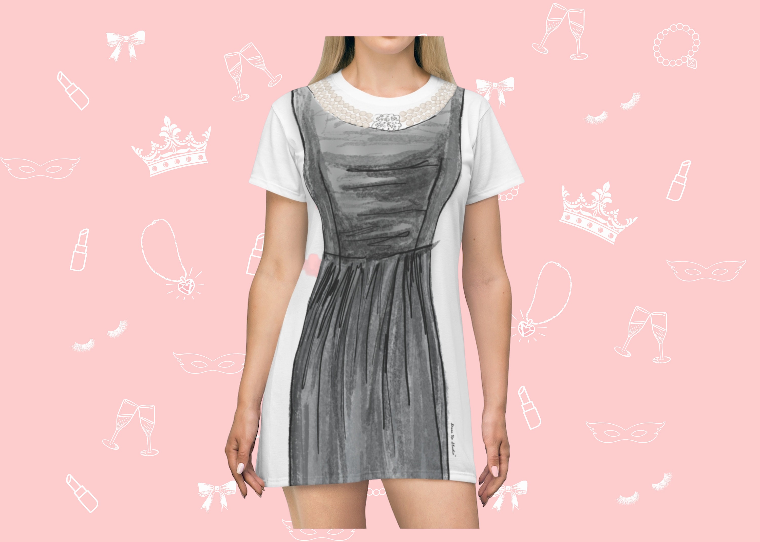 Little Black Dress T-Shirt | Easy Costume, Fun Loungewear, Unique Gift
