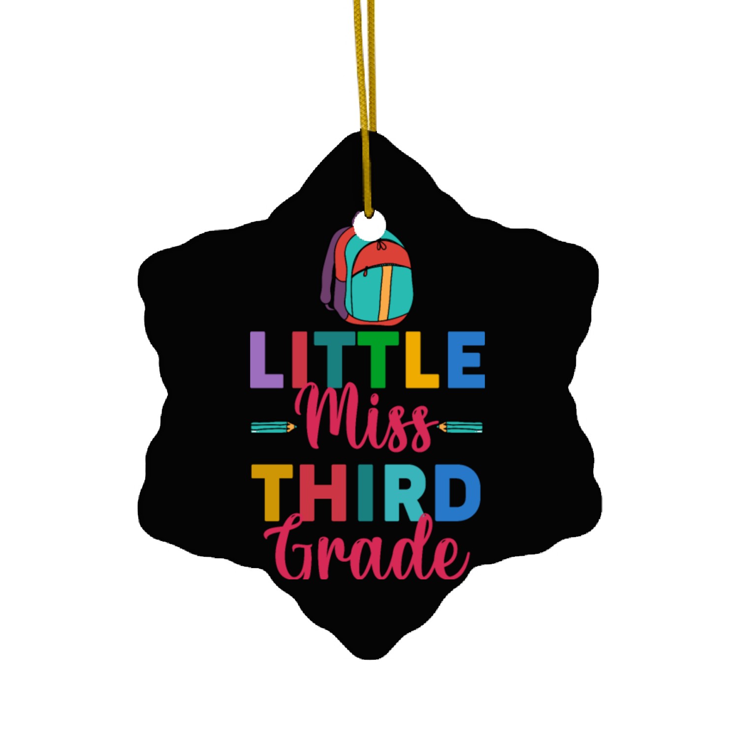 Little Third Grade Student 3rd Grader Teacher Gift Ceramic Ornaments