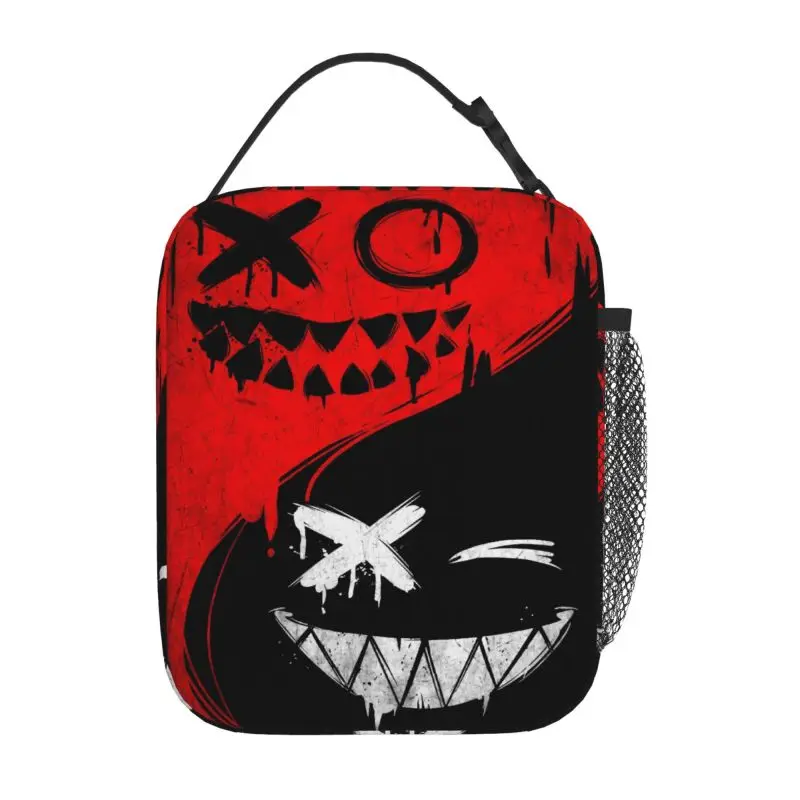 Evil Head Insulated Lunch Bag Reusable Portable Oxford Thermal Cooler Food Lunch Box Bento Tote Bag for School Work Beach Picnic