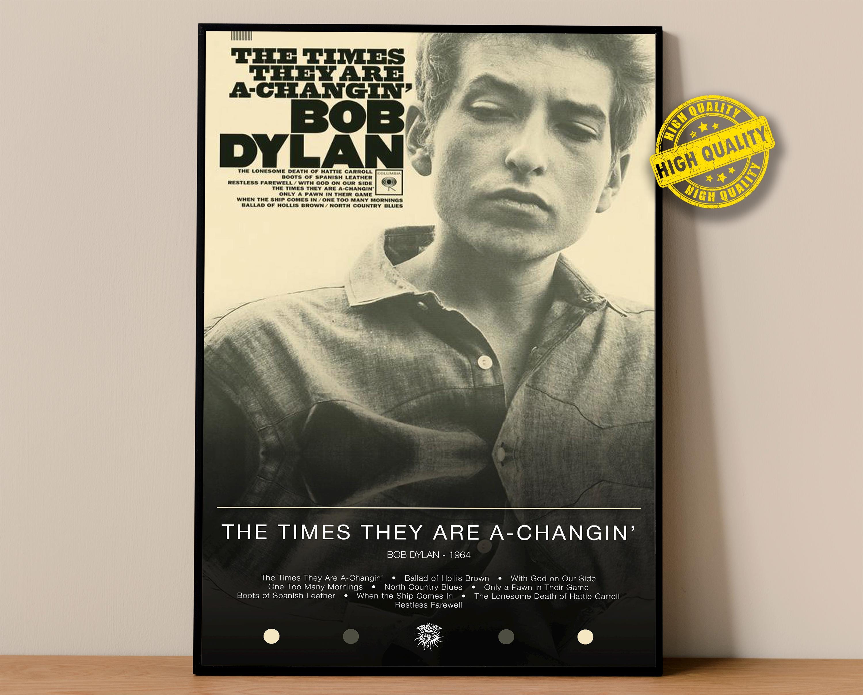Bob Dylan Poster | The Times They Are A-Changin' Poster | Album Poster Prints