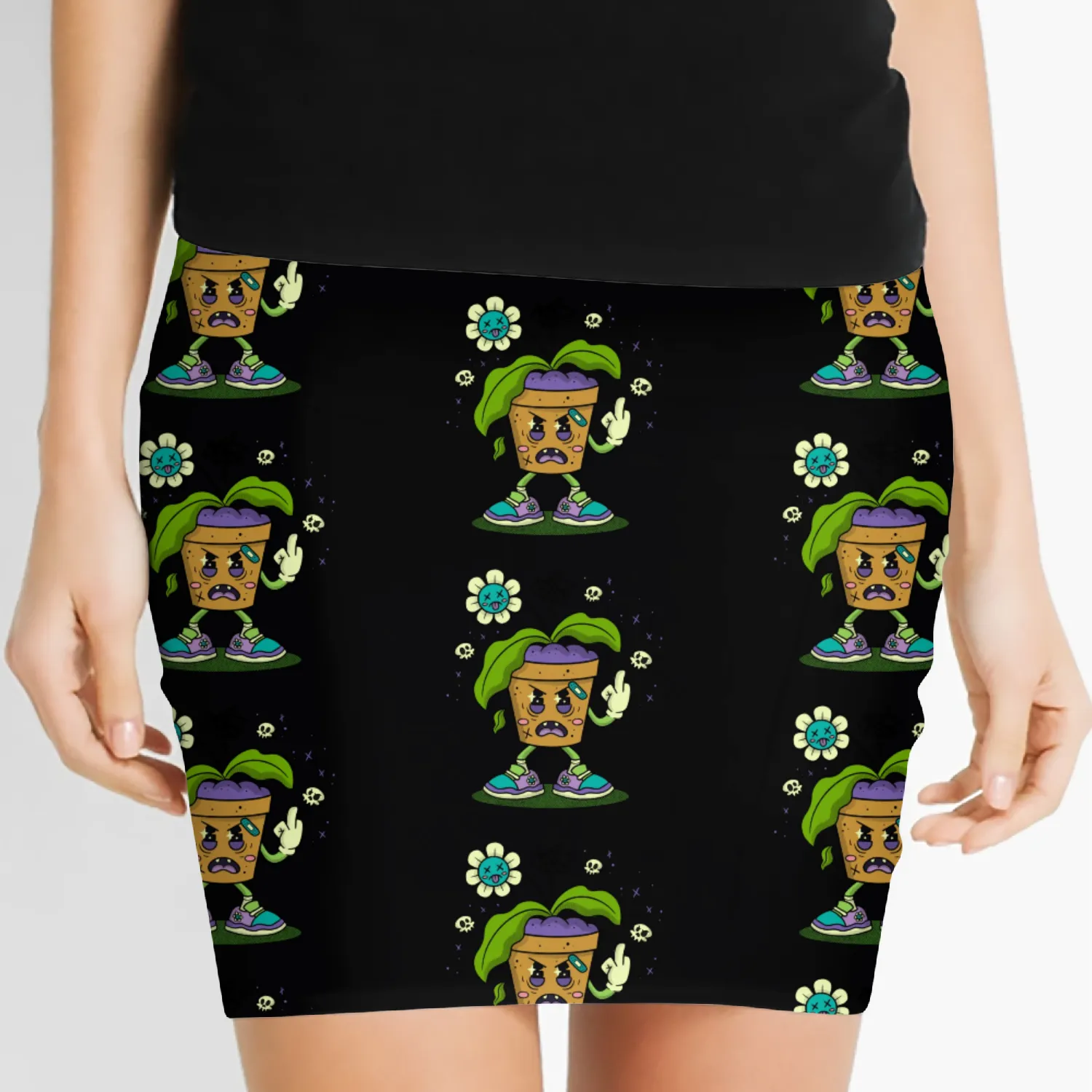 Angry Plant Women's Mini Skirts