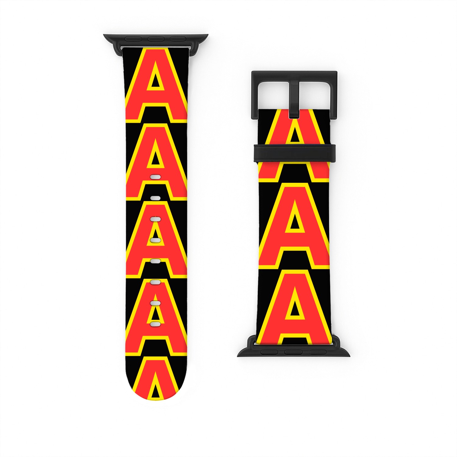 Yellow A On Red For Alvin Costume Halloween Fancy Watch Bands For Apple Watch