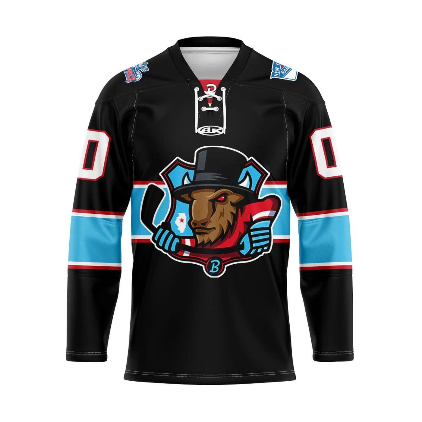 Bloomington Bison Personalized 2025/26 Black Lace Hockey Shirt Fan Gear