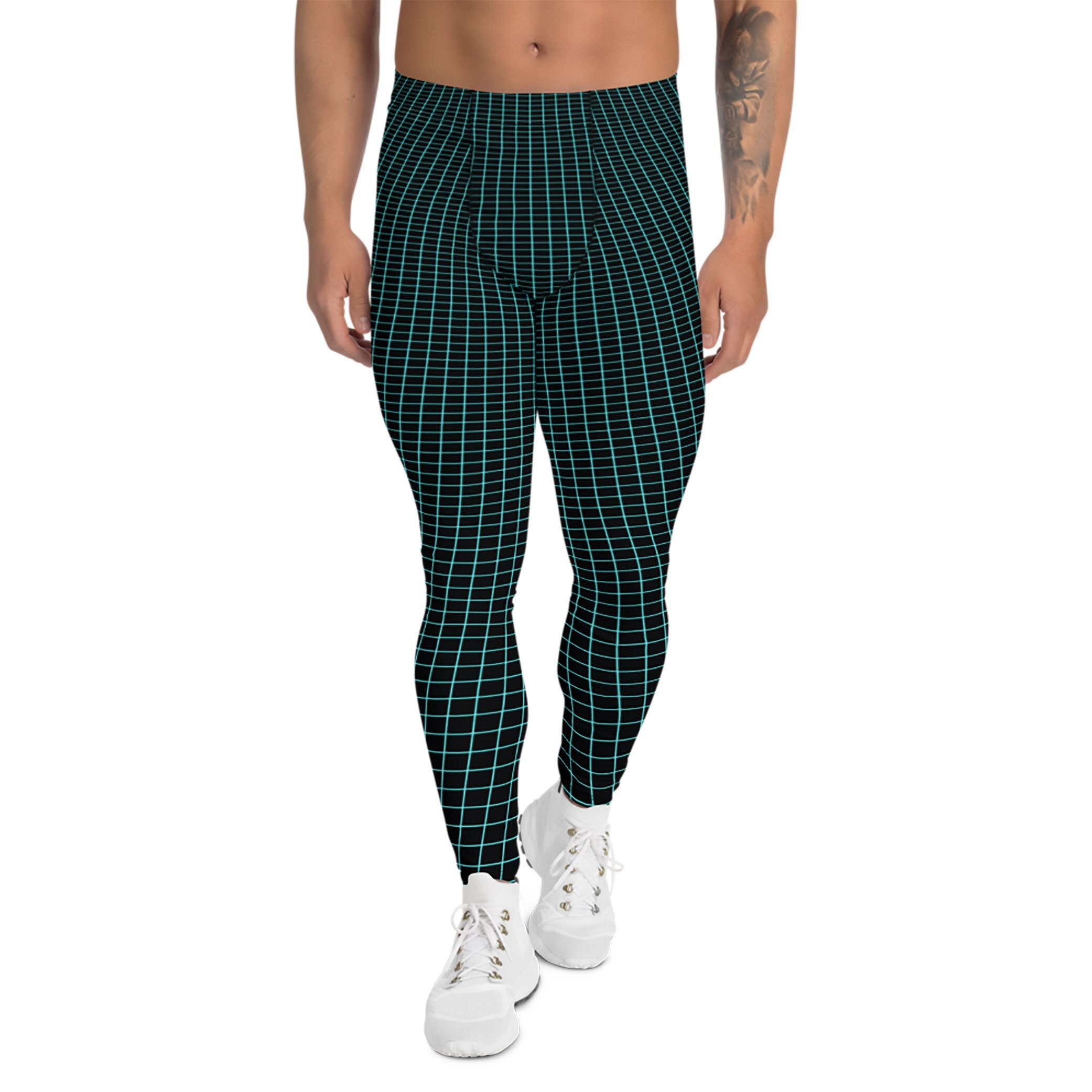 Grid Mens Man Leggings. Premium quality.