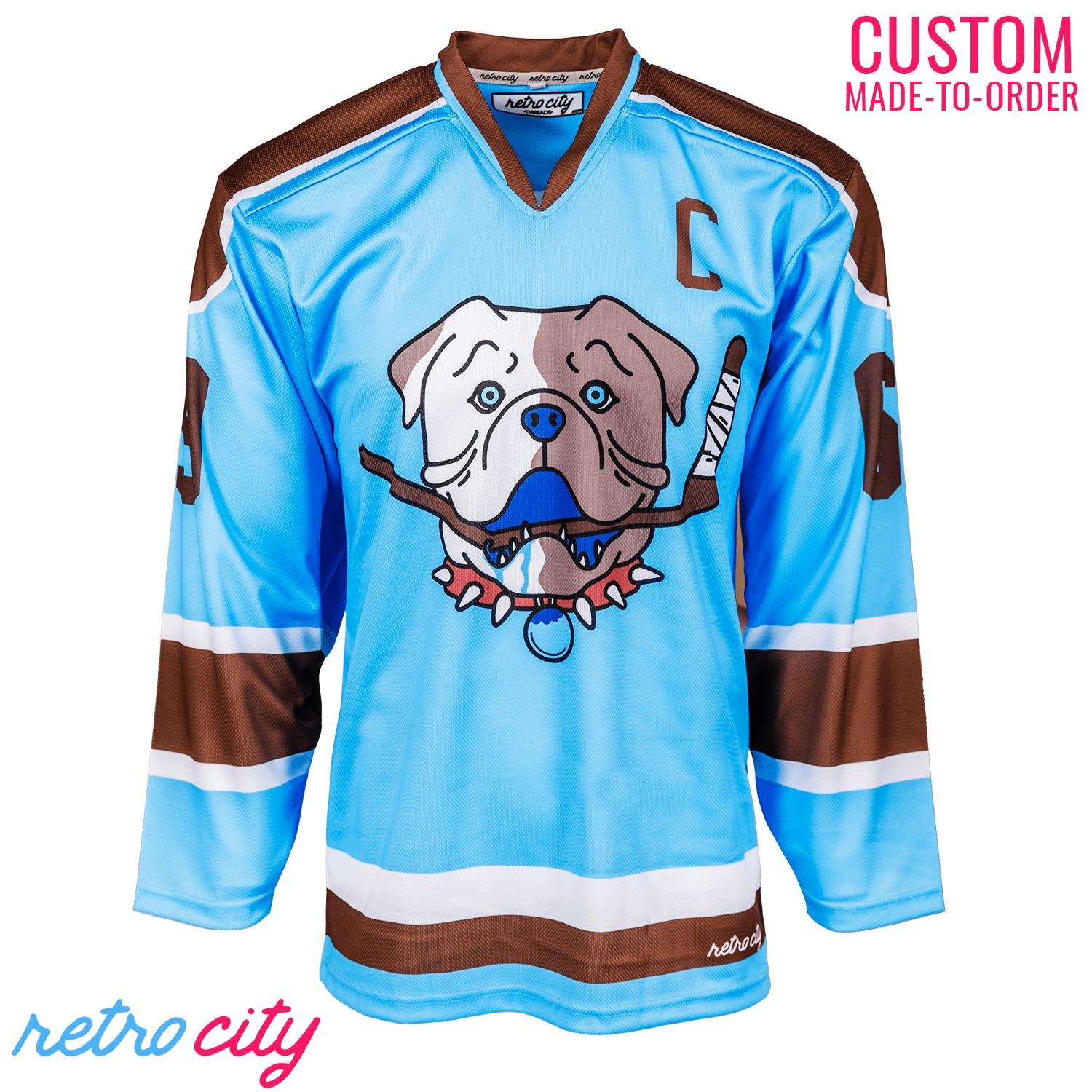 Sudbury Bulldogs Hockey Jersey Sweater (Blue)