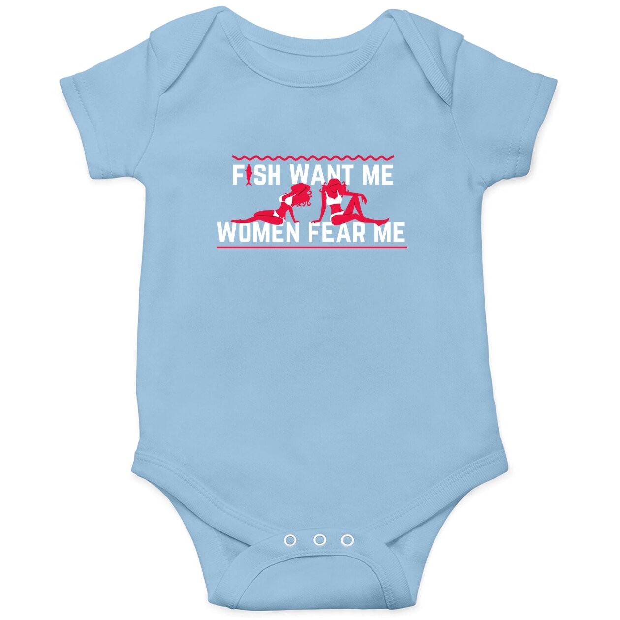Fish Want Me, Fear Me Baby Bodysuit