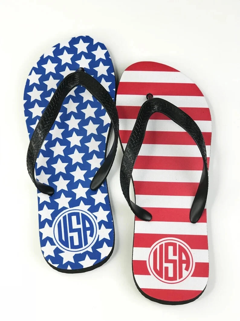 USA Stars & Stripes Flip Flops, Patriotic Flip Flops