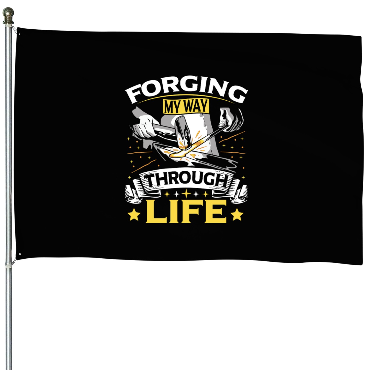Power Blacksmith Metal Blacksmith Merch House Flags