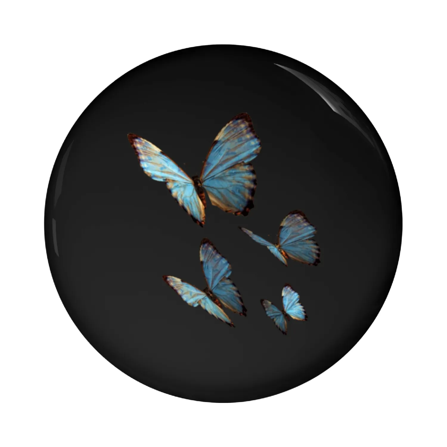 bleu buterflay Pin Buttons