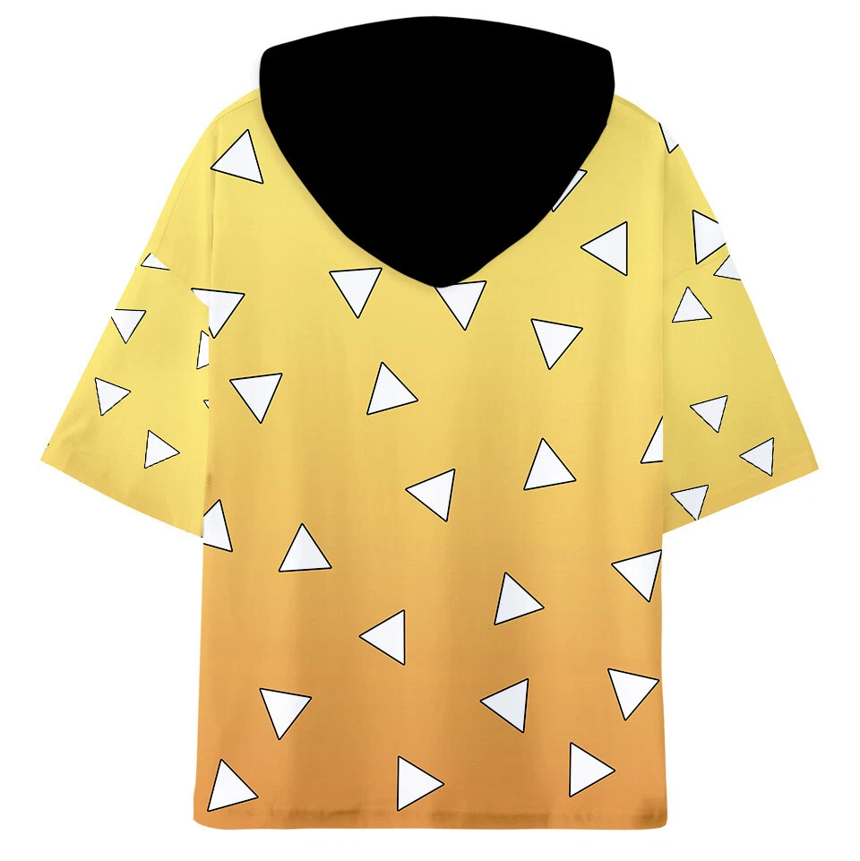 demon Kimetsu no Yaiba Kamado Tanjirou neko Short Sleeve Hoodie Shirt