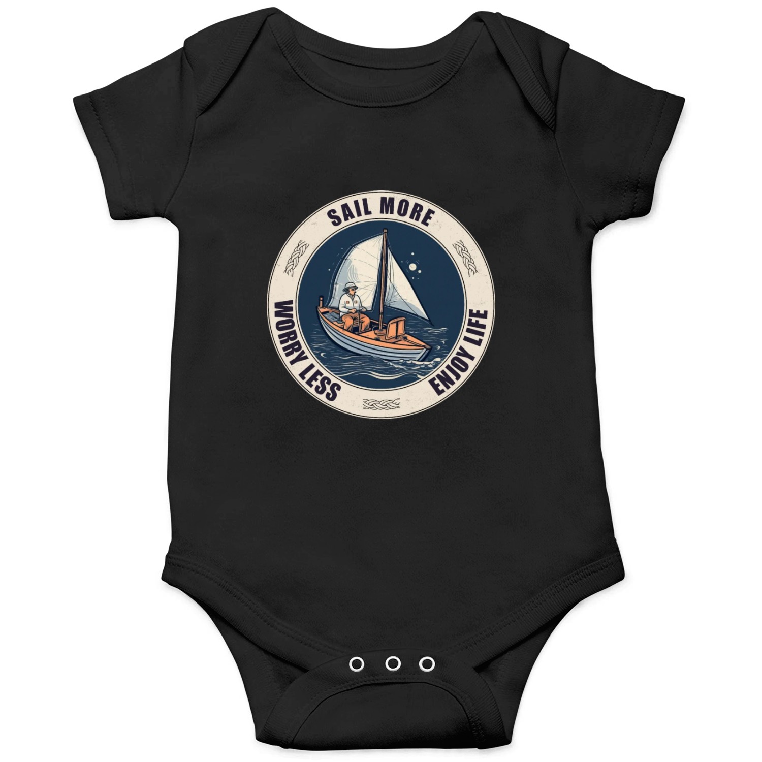 Sail More, Worry Less, Enjoy Life - A Sailing Desi Onesies