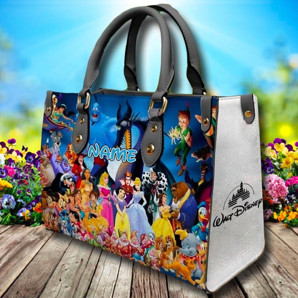 Mouse And Friends Bag, Princess Movie Bag, Cartoon Leather Crossbody Bag, Characters Leather Handbag, Funny Leather Shoulder Bag