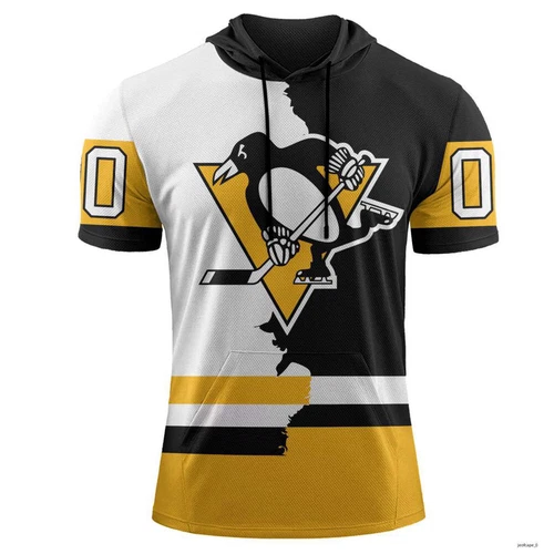 Pittsburgh Penguins Personalize Short Sleeve Hoodie