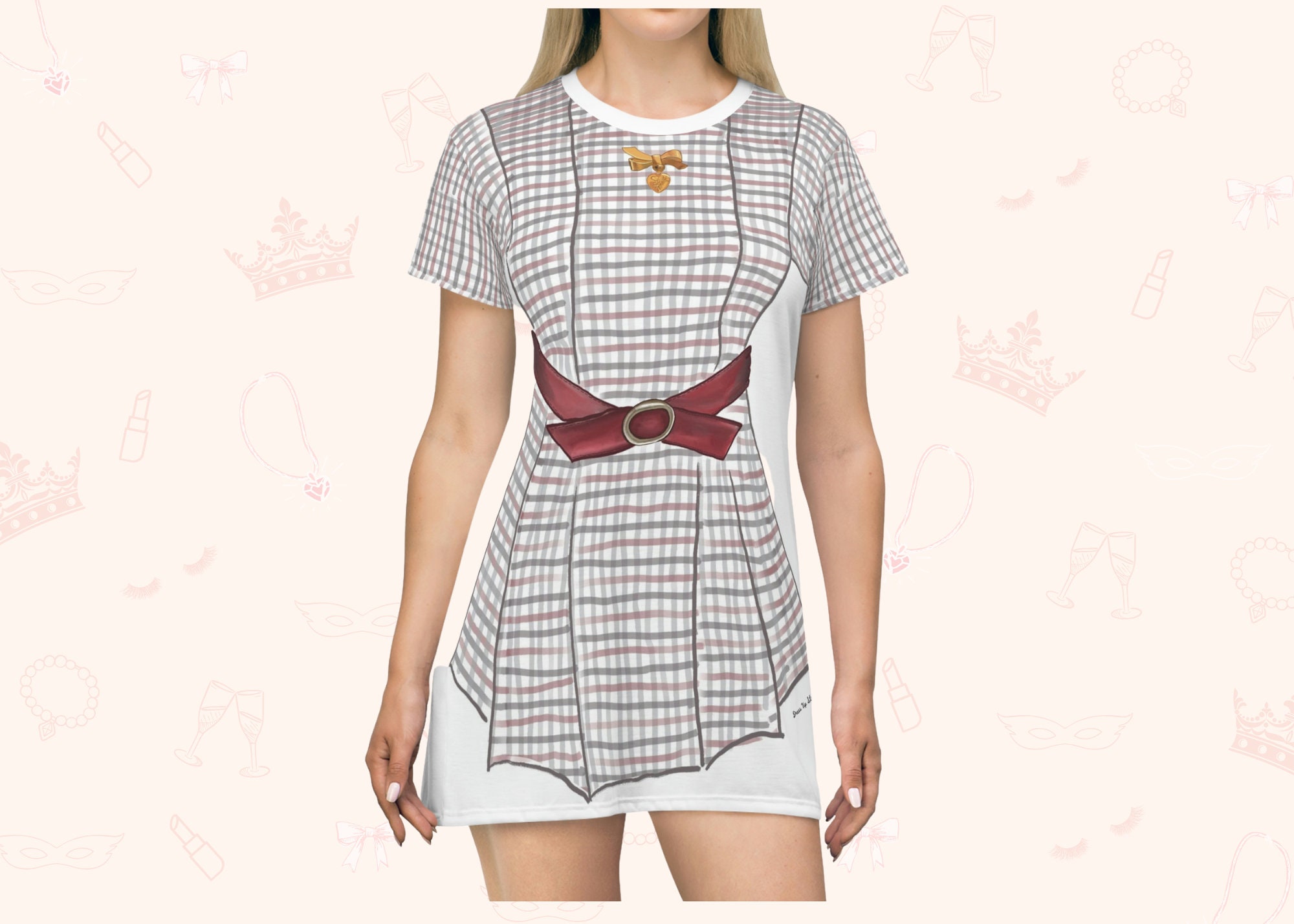 Doll-Inspired T-Shirt Dress for Women, Casual Loungewear