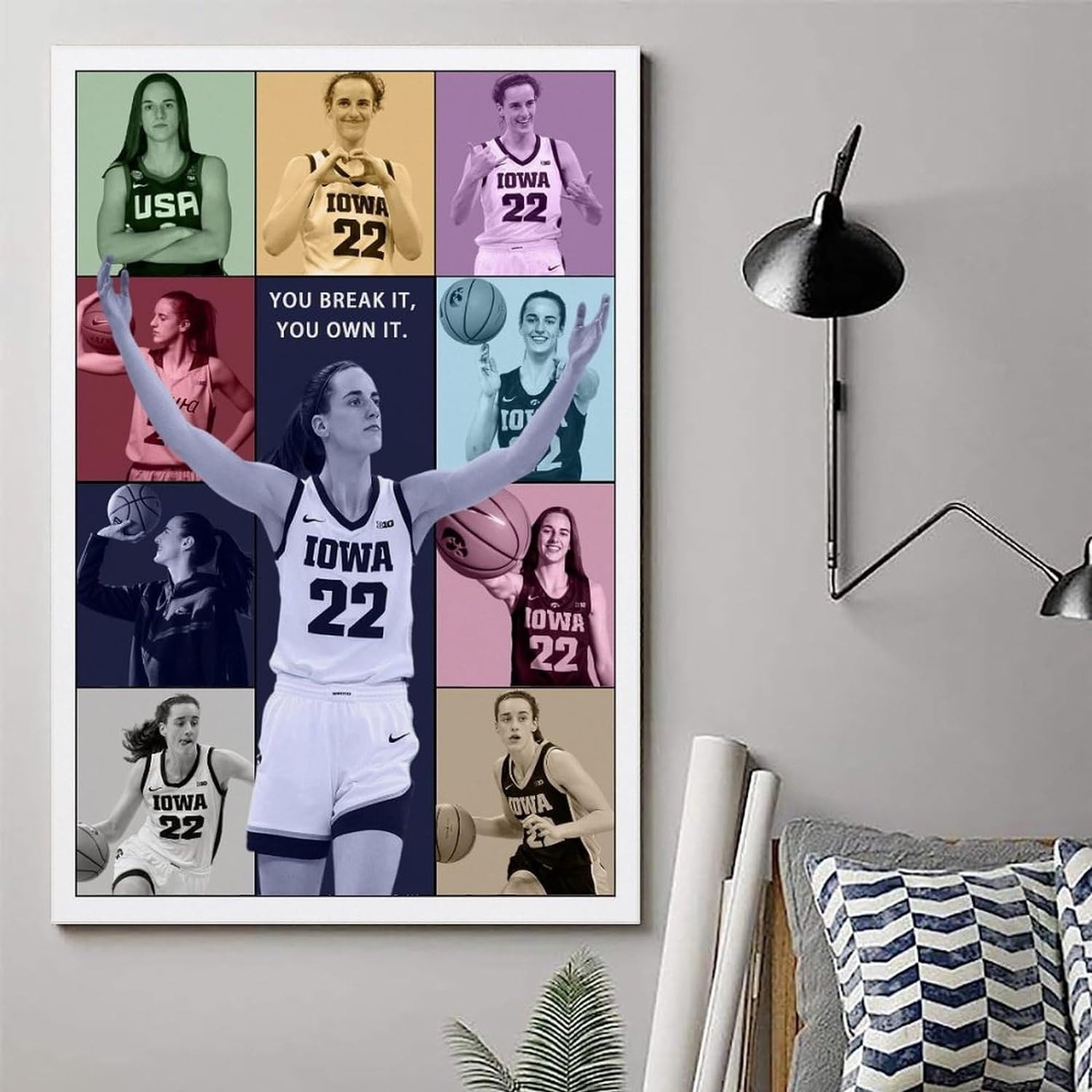 Caitlin Poster, Clark Basketball Posters, No Framed
