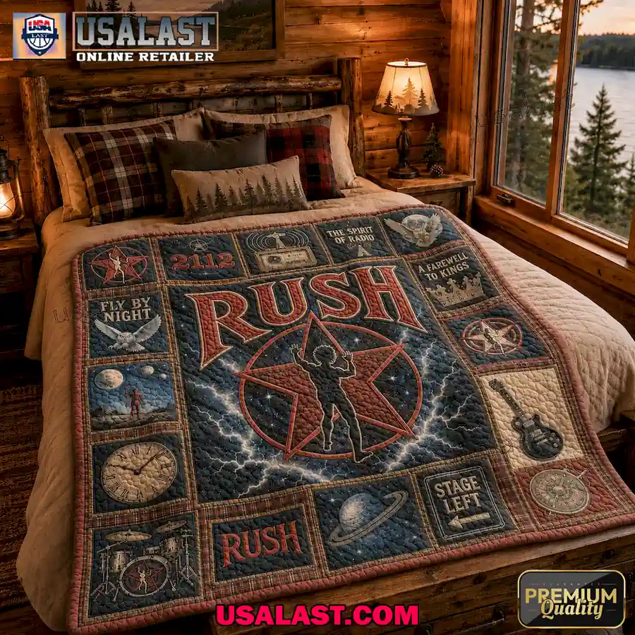 Rush Rock Band 2026 Trending Quilt Blanket