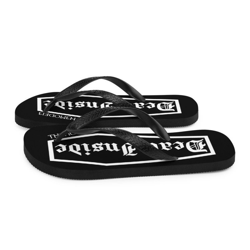 Coffin Flip-flops, Dead Inside Slides, Goth Sandals, Gothic Flip-flops, Witch Sandals, Punk Flip Flops, Summer Goth Beach, Satanic Shoes