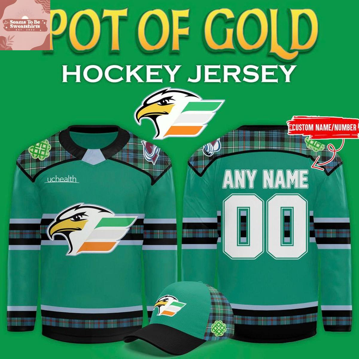 Colorado Eagles Pot of Gold Night 2026 Personalized Hockey Jersey