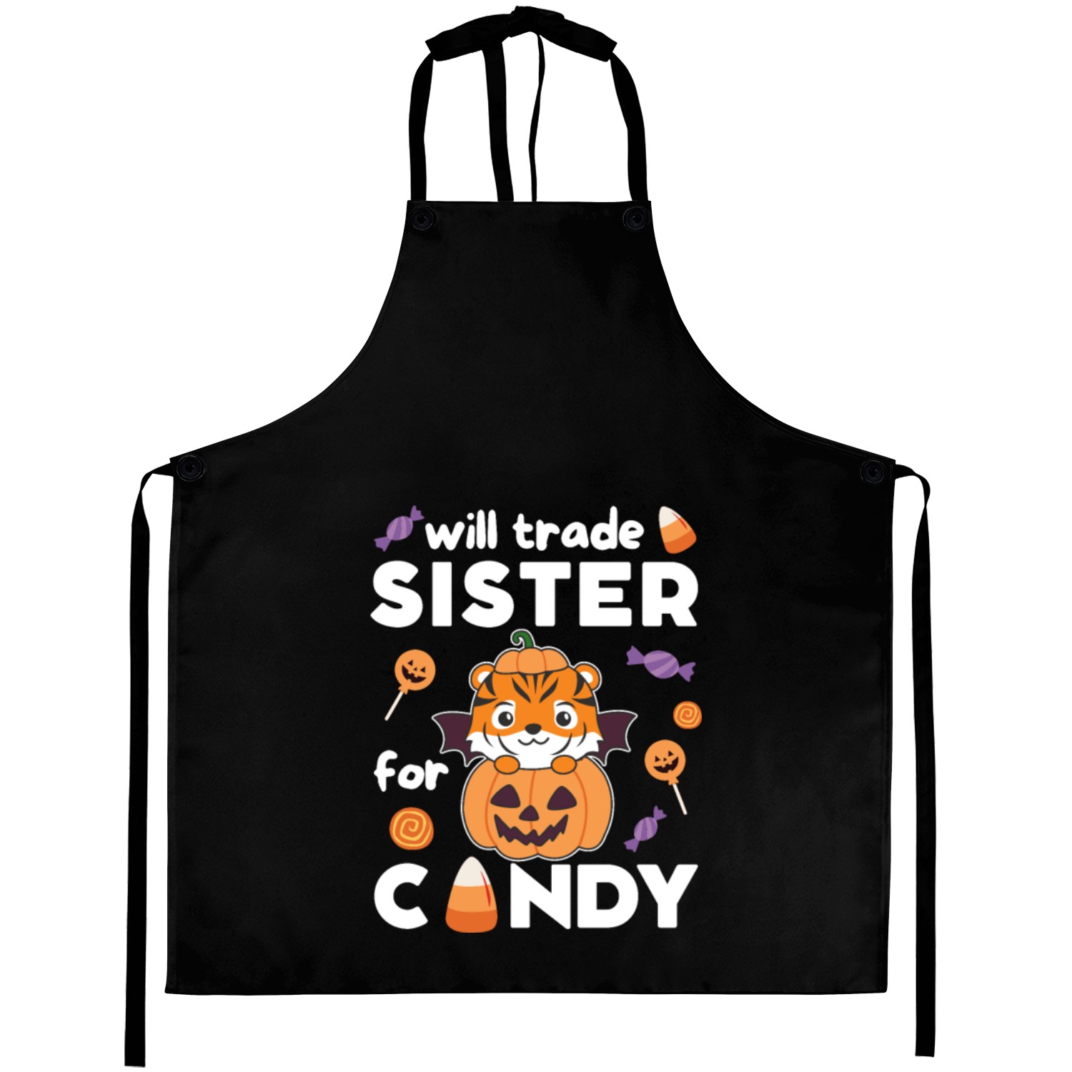 Tiger Halloween Trade Sister For Candy Aprons