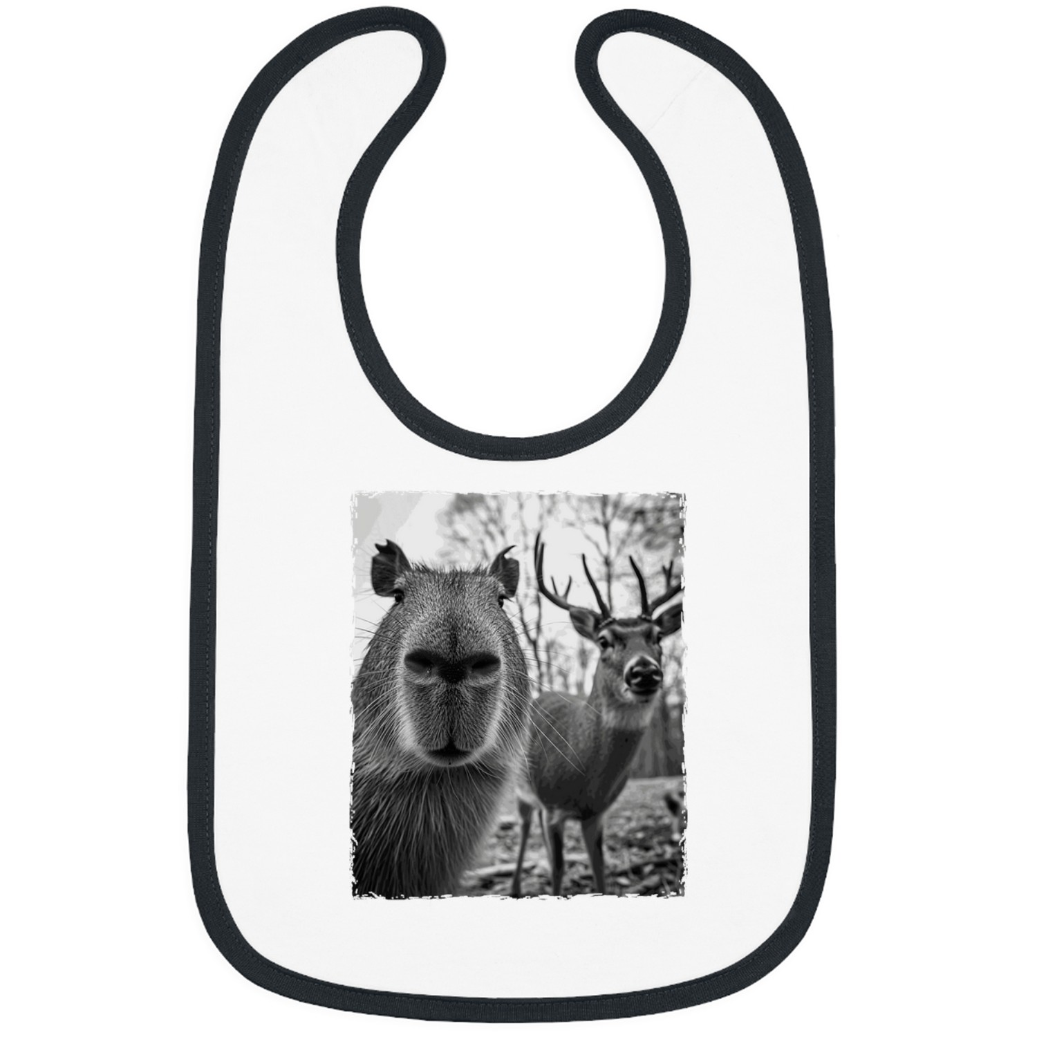 capybaras Pet Selfie With A Deer 1 Bibs