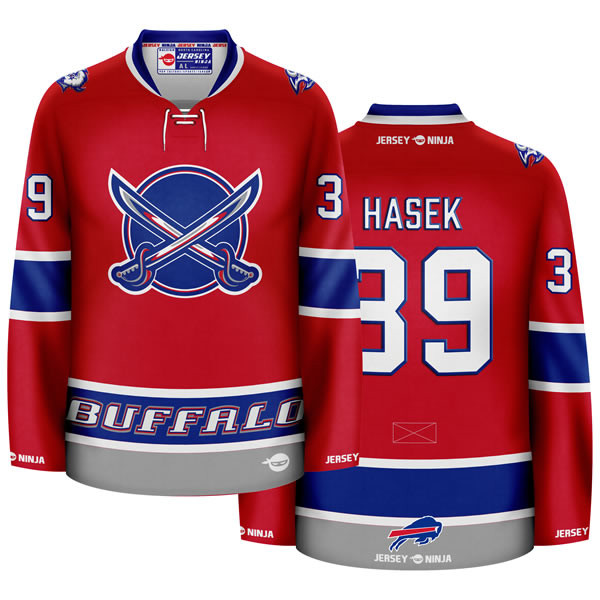 Sabres x Bills Mashup Hockey Jersey, Gift for Fan