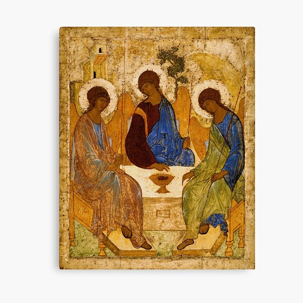 Holy Trinity Painting Rublev Trinity Print Icon Christian Religious Wall art Canvas