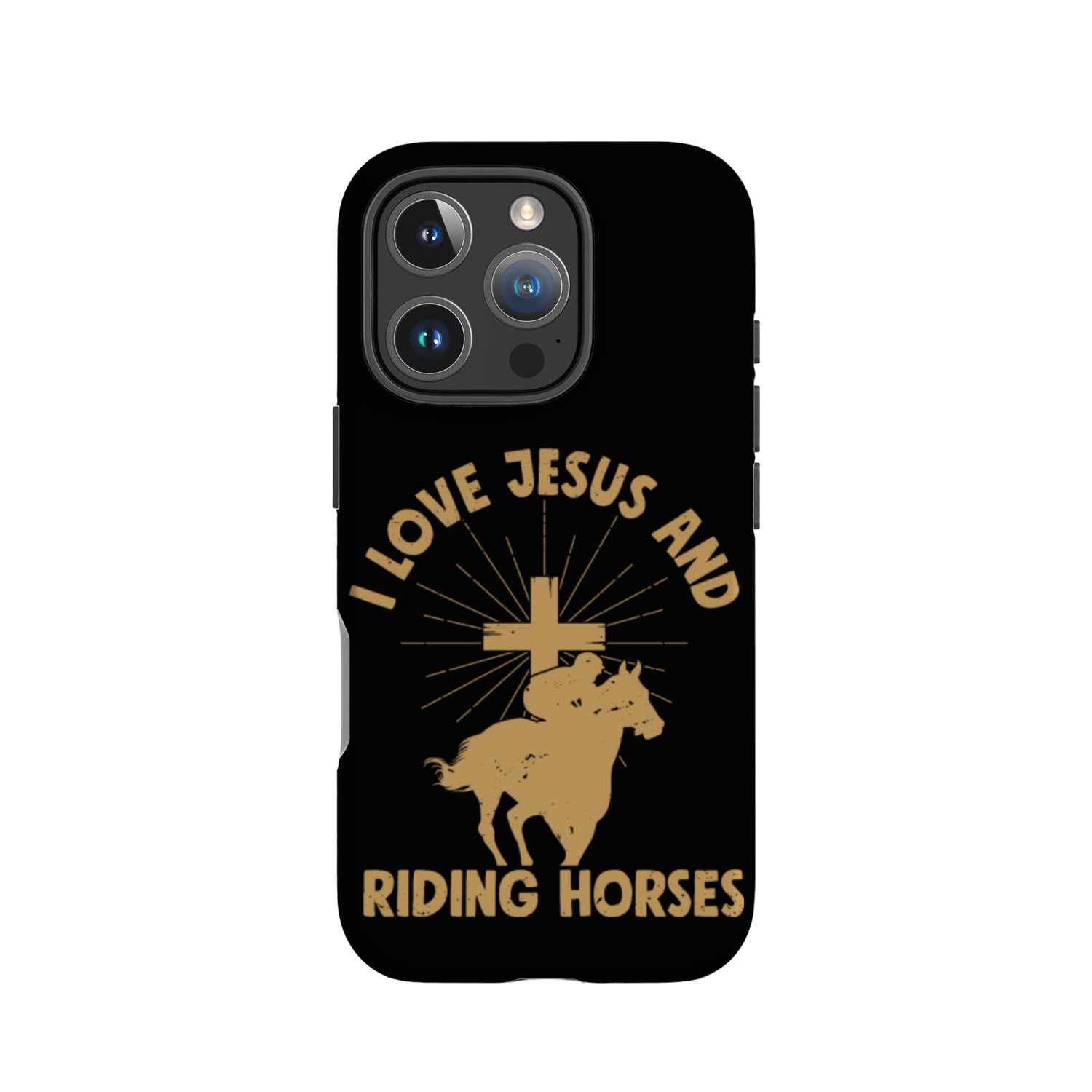 I Love Jesus And Riding Horses Horseback Riding Wo IPhone Cases