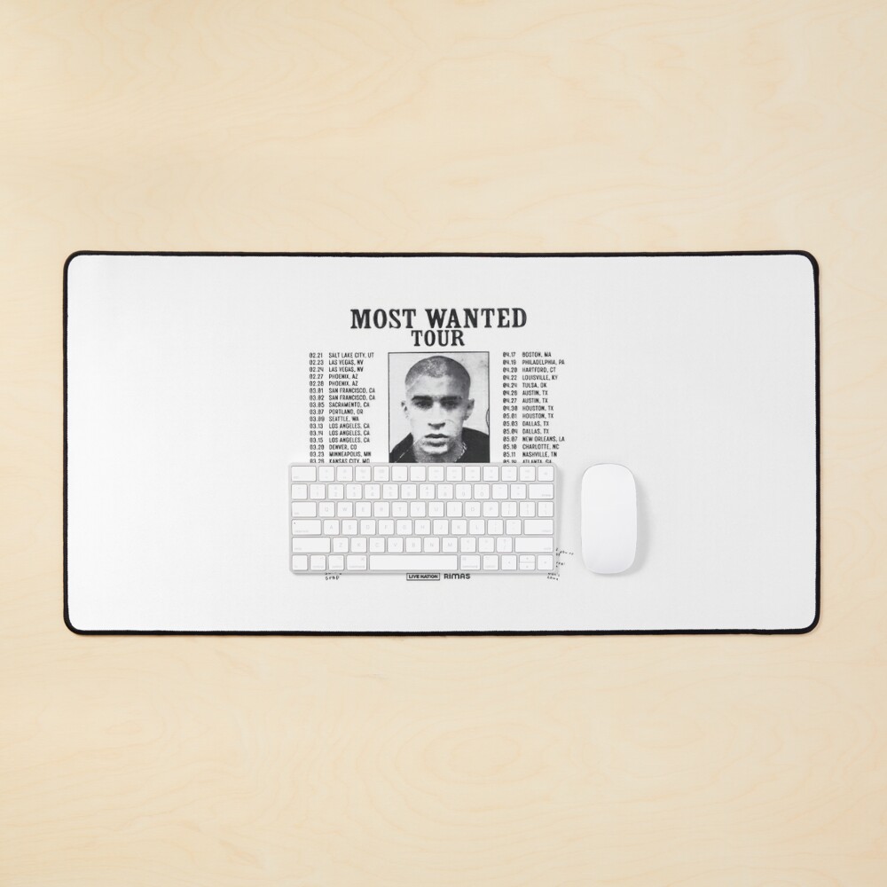 Bad Bunny Most Wanted Tour Desk Mats, Game Accessories for Men, Women, Trending Accessories