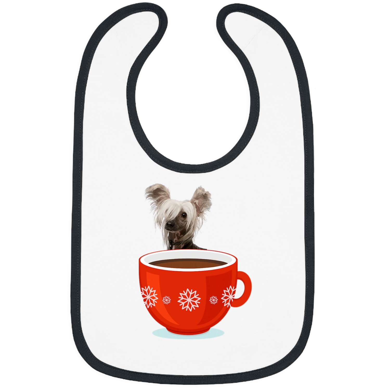 Cup of Chinese Crested Bibs