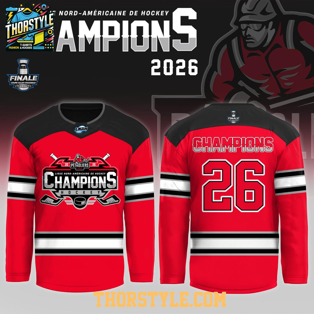 Laval Petroliers Championnes Ligue Nord-Americaine de Hockey Jersey 2026