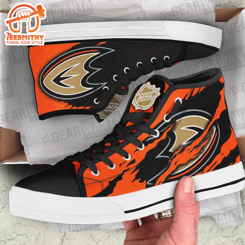 Anaheim Ducks High Top Shoes, Sneakers For Fans