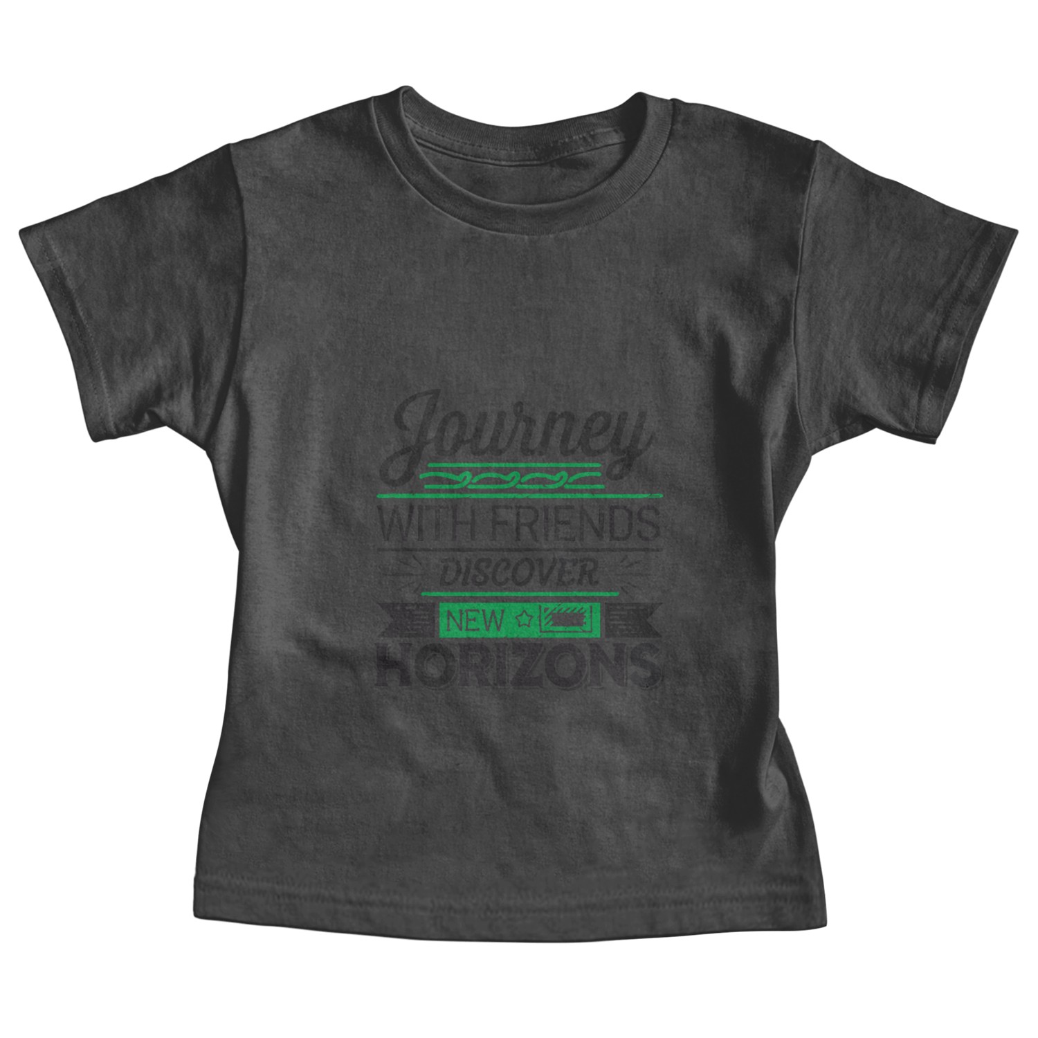 Journey with Friends adevnture travel quote text Baby Tees
