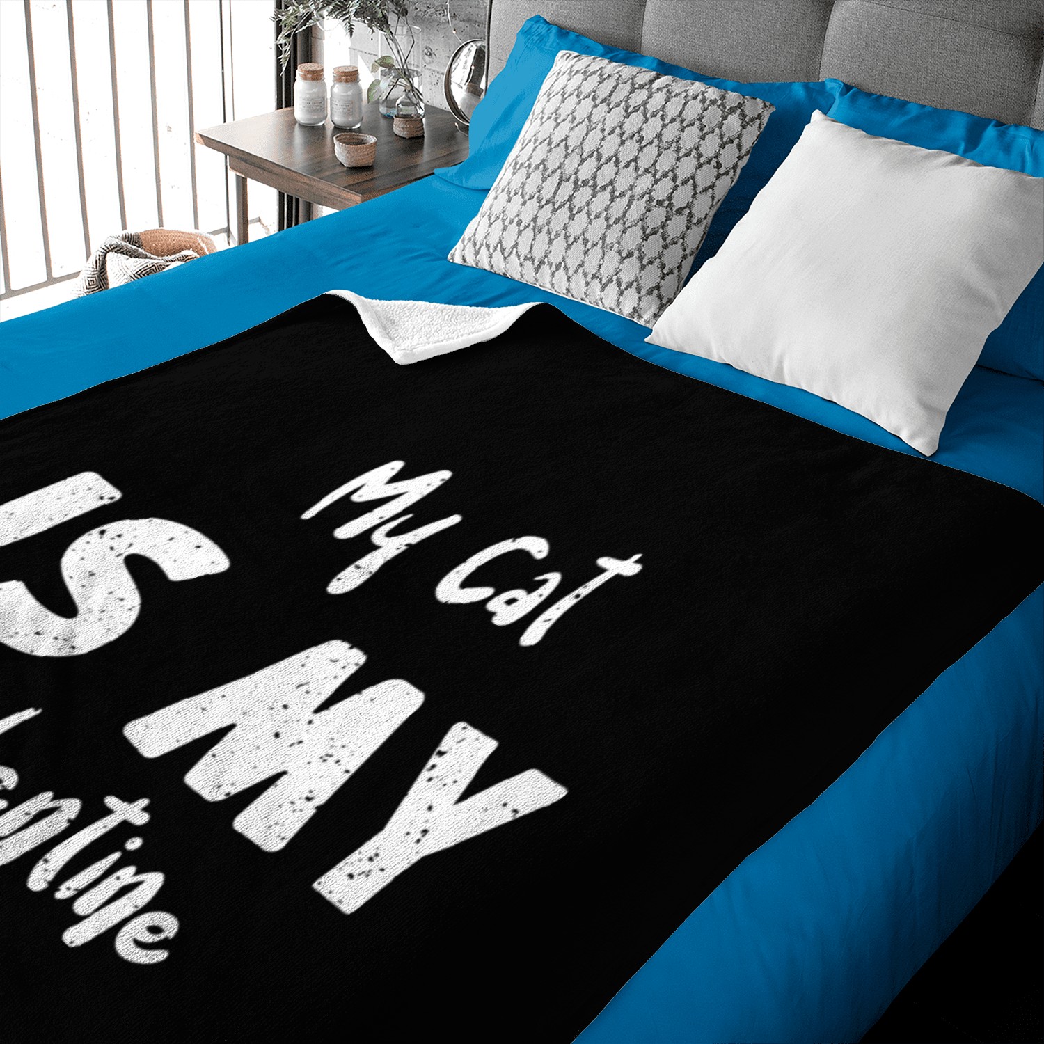 My Cat Is My Valentine - Cats Baby Blankets