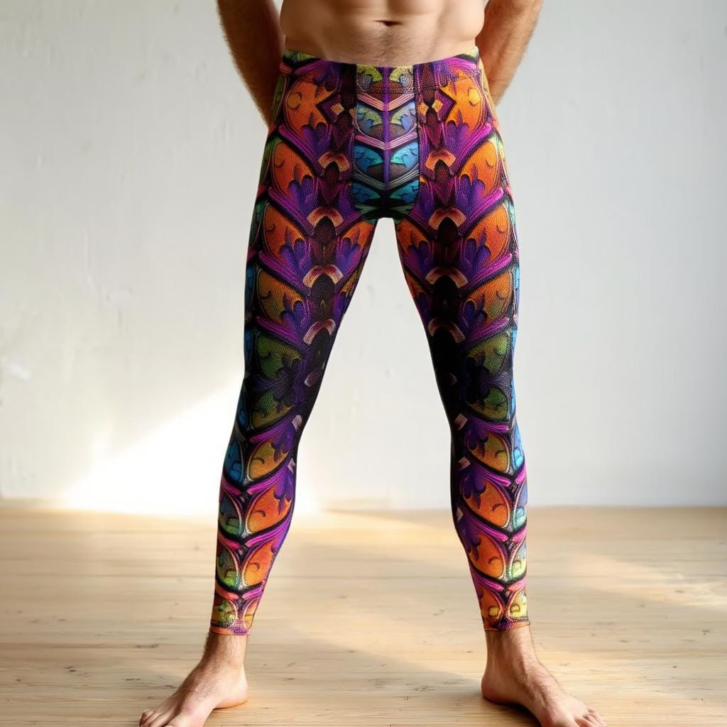 Rave Gladiator Armor Leggings LARP Battle Exoskeleton Workout Pants Psychedelic Cycling Athletic Running Exercise Steampunk Wrestling MMA