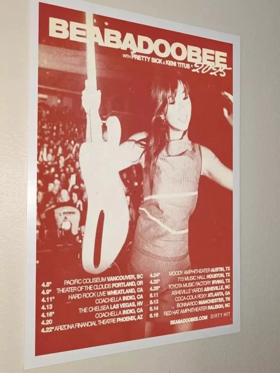Beabadoobee 2025 Tour Poster