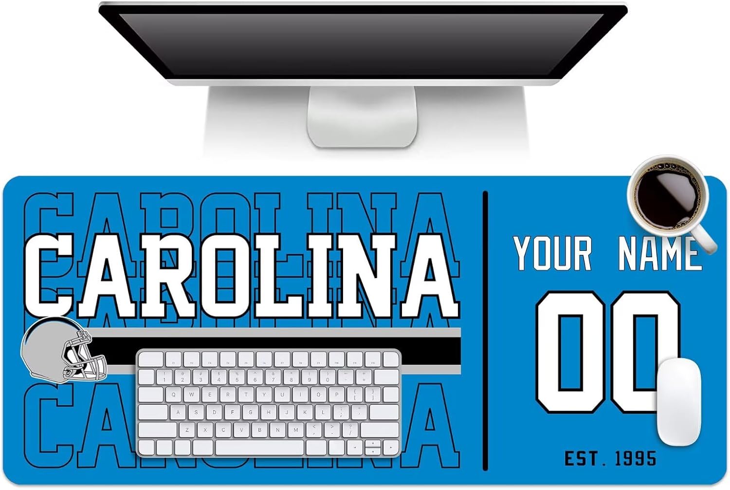 Custom Carolina Panthers Mouse Pad, Desk Pad for Men Women Youth Gifts