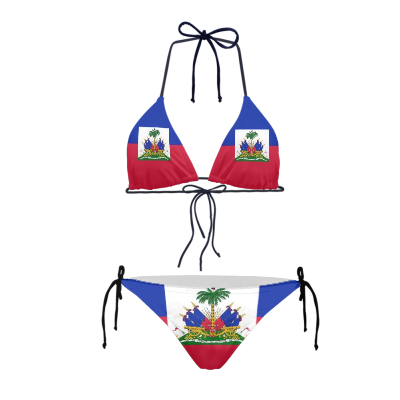 Haitian Flag Women's Bikini Swimsuit (AOP)