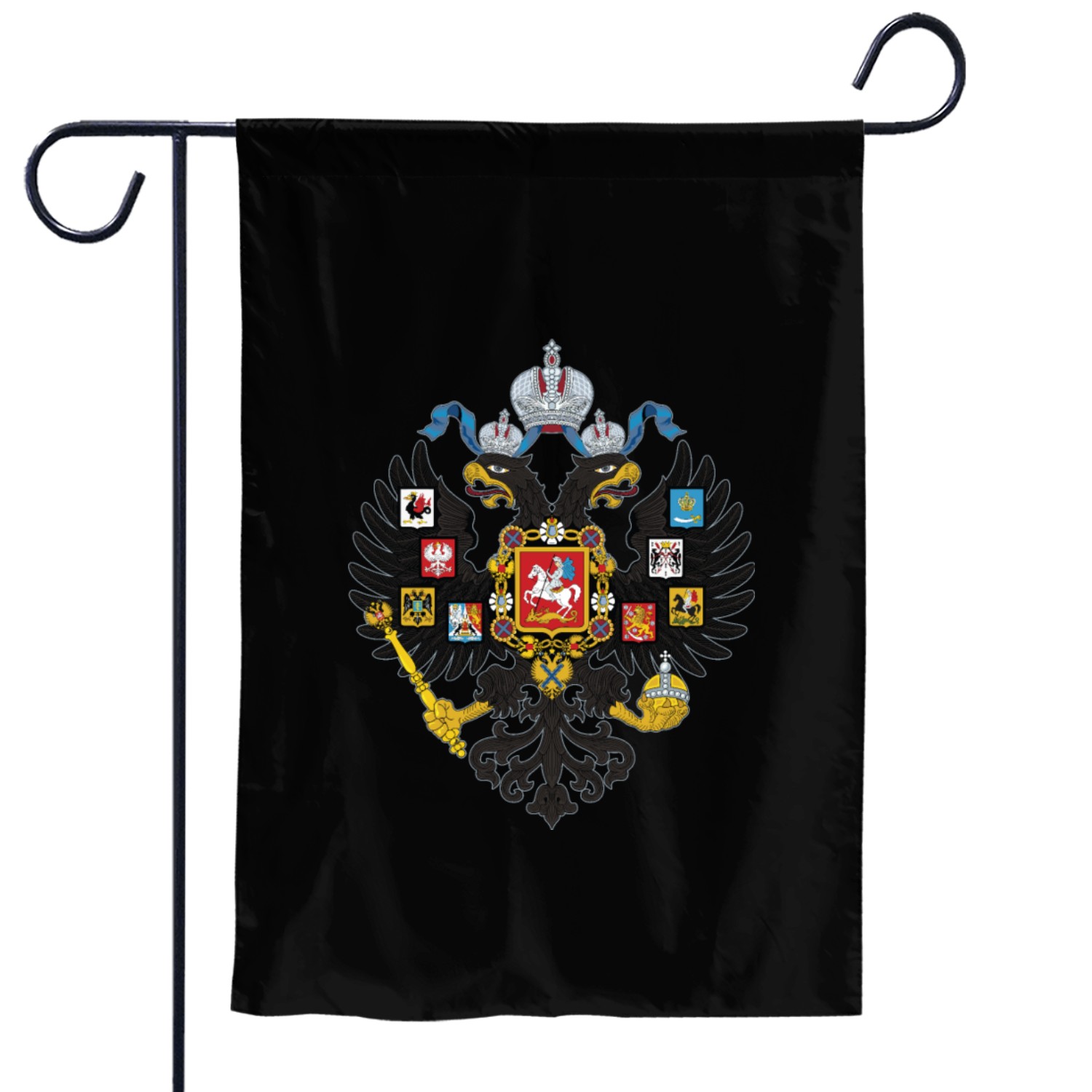 The coat of arms of Russia Garden Flags