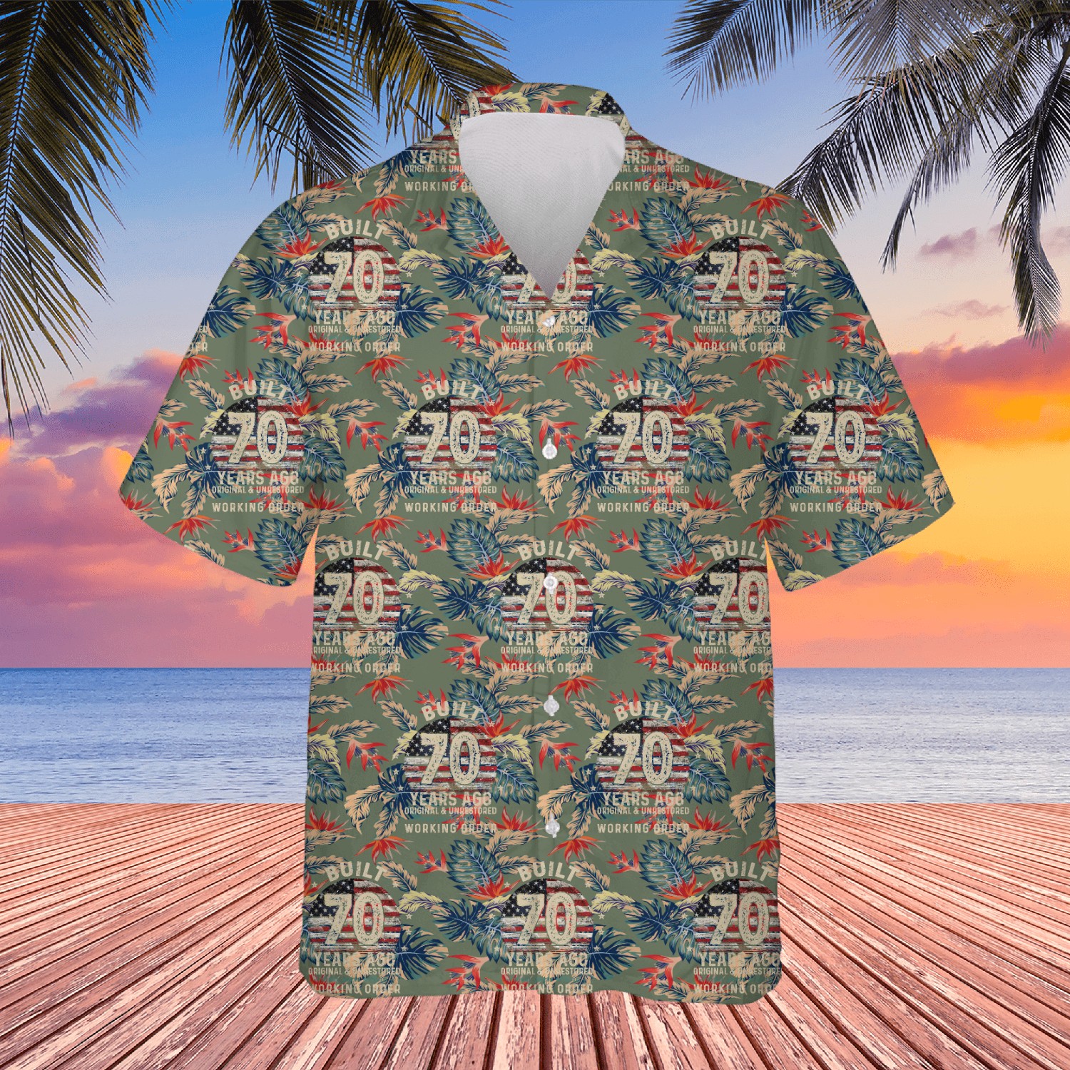 Built 70 Years Ago Hawaiians, Vintage 1954 Hawaiians, 70th Birthday Gift, Turning 70 Gift