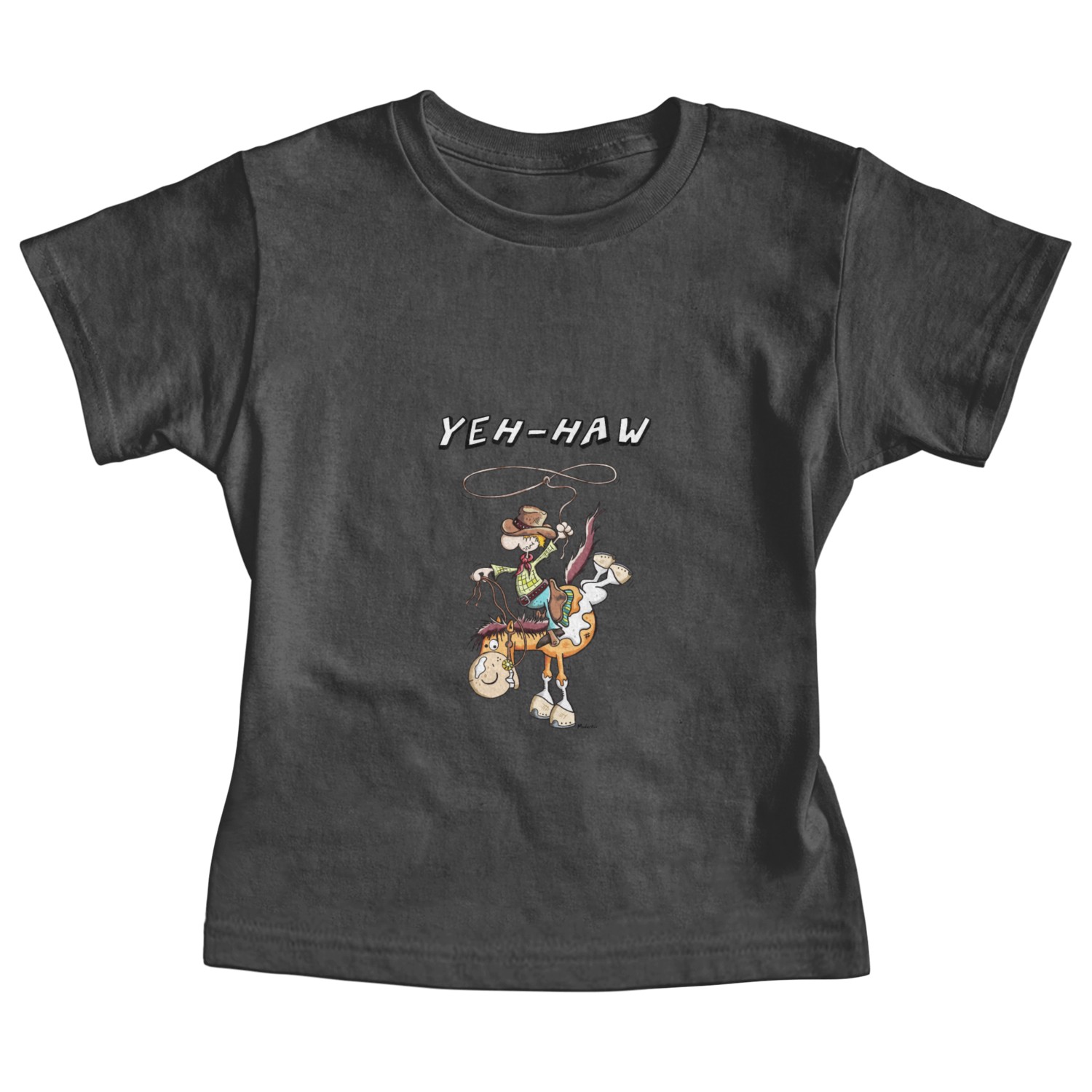Yeh-Haw Cowboy - Pinto Horse - Western - Gift Baby Tees