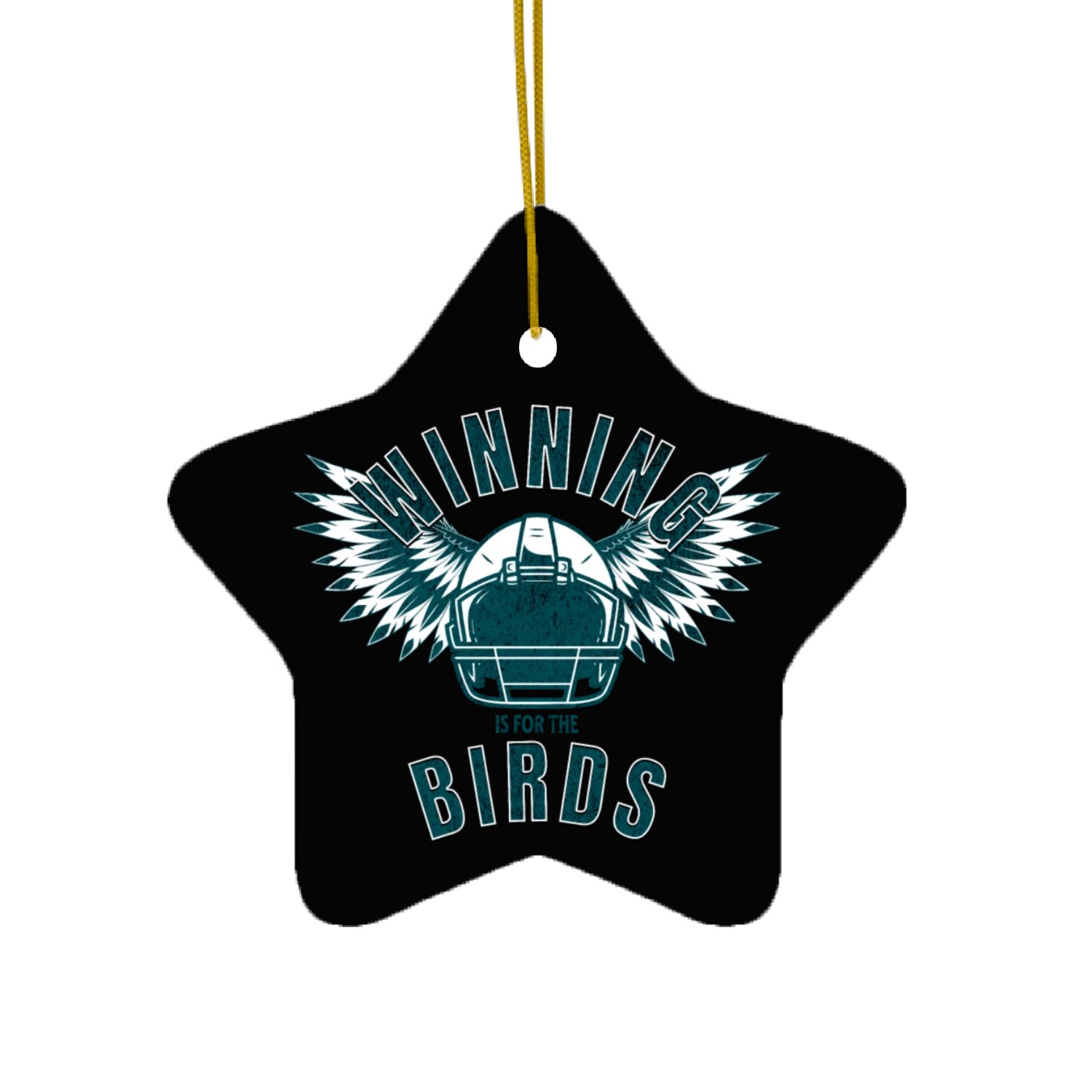 Vintage Philadelphia FLY EAGLES FLY Ceramic Ornaments