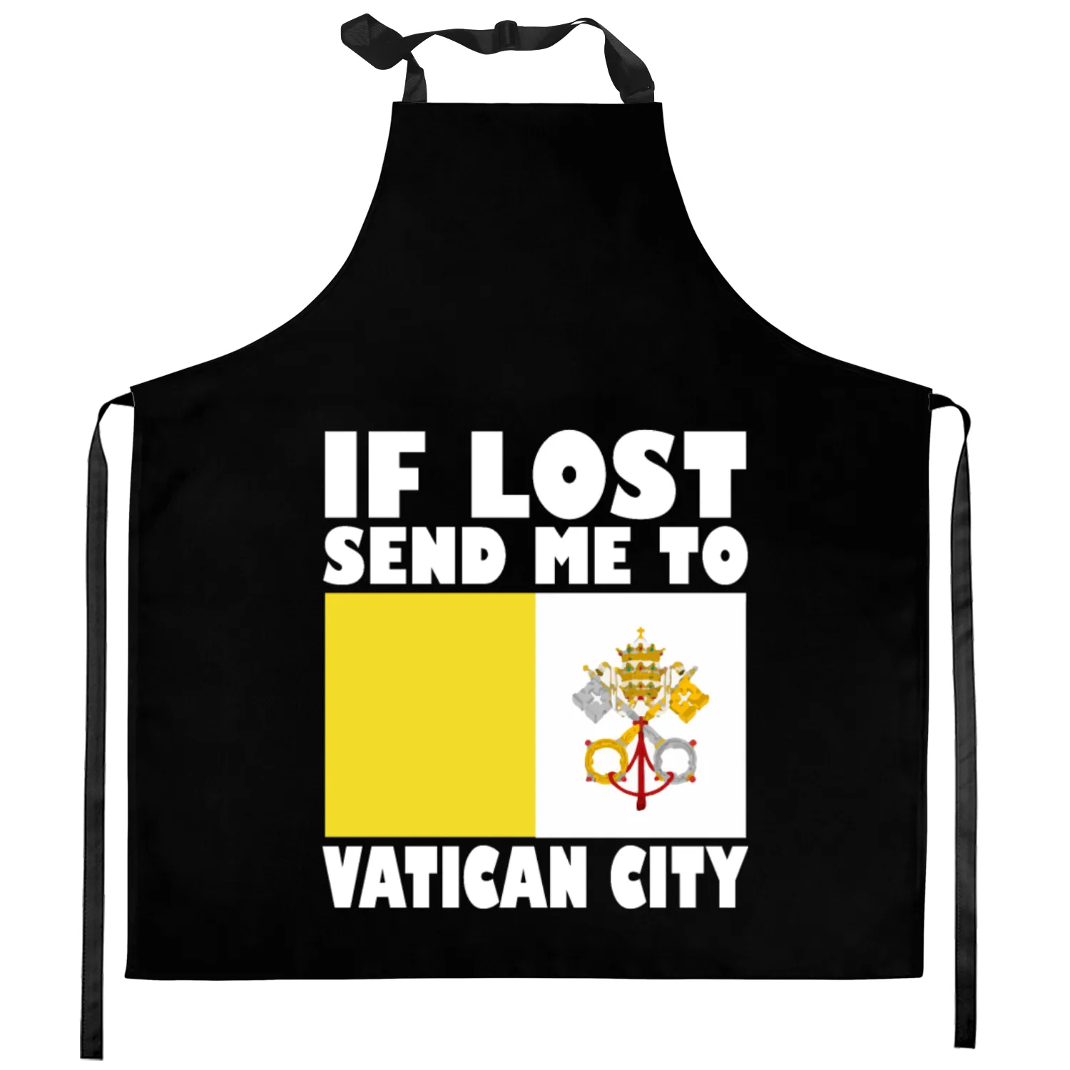 If lost send me to Vatican City Kitchen Aprons